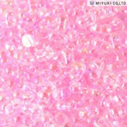 Miyuki Berry Beads 2,5x4,5mm BB0266 Crystal Soft Pink inside colorlined rainbow ca 9gr